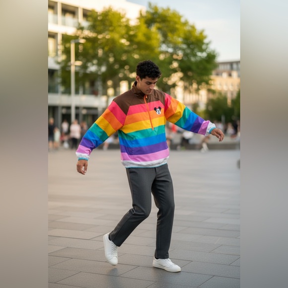 Disney Other - NWT Disney Pride Mickey Mouse 3/4 Zip Pullover Jacket